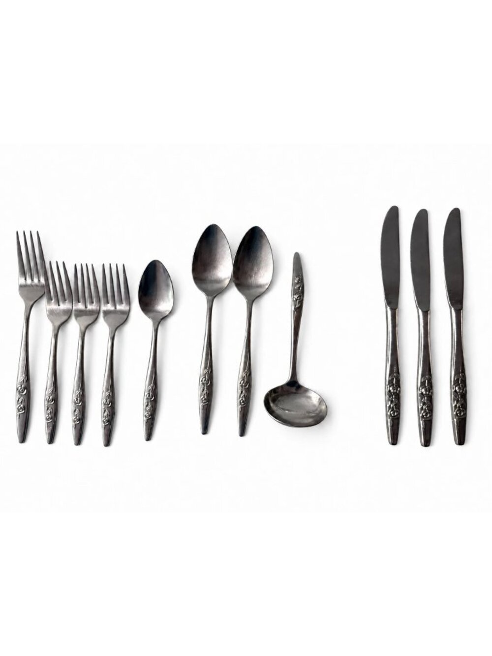 Wm. A. Rogers Oneida Sweet Briar Stainless Flatware, 11-Piece Mixed Lot